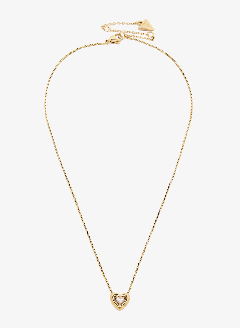 GUESS Crystal Heart Necklace And  Studs - Image 2